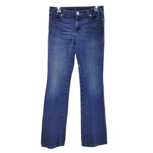 Michael Kors Boot Cut Leg Jeans Mid Rise Dark Wash Denim Stretch Womens Size 6